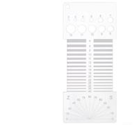 Regla acrílica transparente de 160 x 70 mm, antideslizante, guía de medición para proyectos de costura y confección, estándar del Reino Unido
