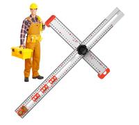 Regla ajustable en T cuadrada - Herramienta de medición de ángulo deslizante de 50 cm, herramienta multifuncional de diseño de carpintería | Carpintería, arquitectura, dibujo, pintura, diseño preciso