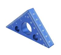 Regla angular de precisión de 45/90 grados con e métrica, fabricada en aleación de aluminio y con grosor redo. Herienta multifuncional for trabajar la madera.(Blauw)