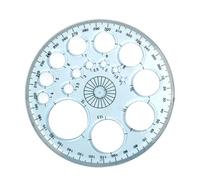 Regla circular - Acrílico 11,5 x 11,5 x 0,1 cm | Plantilla de geometría de dibujo, herramienta de dibujo de trazador circular para artistas, escuela, oficina, diseño de edificios | de