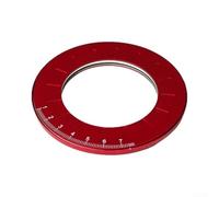 Regla Circular Ajustable Aluminio y para acero para Dibujo Técnico - Plantilla Geométrica Portátil Escuela Ingeniería 12.5cm(red)