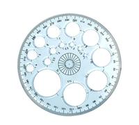 Regla Circular - Regla Geométrica Acrílica, Regla De Medición Circular | Reglas Y Plantillas Para Dibujos Redondos Para Artistas, Herramientas De Dibujo De Trazador Circular Para Escuelas, Oficinas