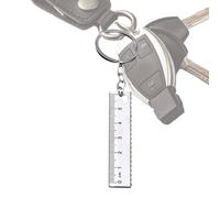 Regla con llaveros, pequeñas reglas para llaves, herramienta de medición, colgante de cadena de llave de bolsillo, bolsa de coche, anillo de llaves ornamental, multifuncional para el hogar, viajes