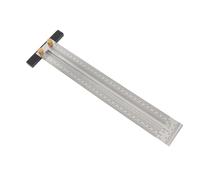 Regla con orificios de acero inoxidable, herramienta en forma de T para marcar con precisión, escala tipo T de 300 mm con una precisión de 0,25 mm, regla de trazado industrial para