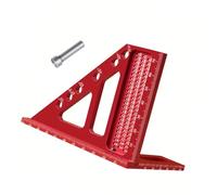 Regla cuadrada de aluminio para carpintería de múltiples ángulos, transportadores de precisión de 22,5 a 90 grados, regla de triángulos de inglete, transportadores cuadrados para carpintería