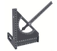 Regla cuadrada de carpintero 3D con fácil ajuste, medición multiángulo para una mayor eficiencia de trabajo (pulgadas)