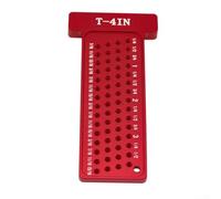 Regla cuadrada en T de aleación de aluminio de 100 mm, calibre de carpintería de doble escala, herramienta de precisión para carpintería, marcado de carpintería, verde y rojo, 4 pulgadas (T-4 pulgadas
