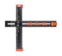 Regla cuadrada en T para carpintería, herramientas de calibre de marcado para dibujo de escribas de carpintería, herramienta de perforación precisa, regla de medición multiángulo, plantilla de