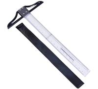 Regla cuadrada en T, regla en T acrílica de varios tamaños de 20 pulgadas en pulgadas y métrica, herramienta de medición desmontable para enmarcar y dibujar arte, Cuadrada