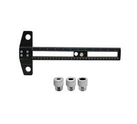 Regla cuadrada en T revestida en negro o rojo y regla de evaluación para diseños precisos en proyectos de construcción y artesanía. Cuadrado profesional de carpintero