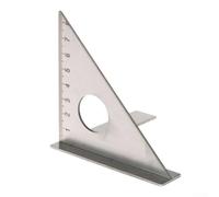 Regla cuadrada triangular de acero inoxidable de 45 grados, herramienta de escritura multiscribe para carpintería, diseño de carpintería, medidor de medición, marco de metal, marcado cuadrado X Y Z