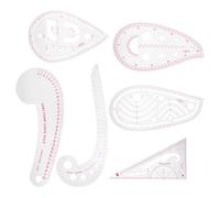 Regla Curva de Costura 6 Piezas, Herramienta de Diseño de Ropa, Plástico Métrico, Multiformato - Material Durable, Precisión en Dibujo y Corte, Ideal para Sastrería y Modistas