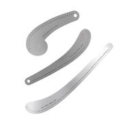 Regla curva de costura de metal for diseño de moda, confección de patrones y sistema métrico (32 cm, 48 cm y 60 cm)(32cm 48cm and 61cm)