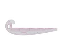Regla curva de plástico para diseño de patrones de costura, regla curva de plástico transparente de alta precisión, 58cm, 6501