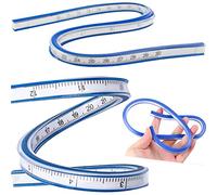 Regla Curva Flexible de Plástico Doble Cara - Vinilo para Escuela, Estudio, Dibujo, Ropa y Carpintería