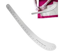 Regla curva francesa, herramienta de dibujo de forma variable, plantilla de precisión duradera de 23.03 x 4.72 pulgadas con escala precisa, suministro de diseño de fabricación de patrones para