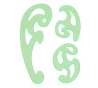 Regla curva multiusos de plástico flexible de 3 piezas