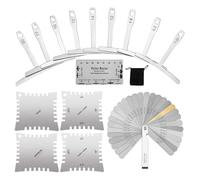 Regla de acción de guitarra, calibre de altura de la cuerda de guitarra,Feeler Gauge con herramientas de configuración de guitarra de escala clara - Herramientas de medición Kit de configuración