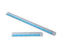Regla de acero inoxidable con bordes rectos de 15,24 cm y 30,48 cm con medidas métricas e imperiales, regla profesional de metal con bordes rectos