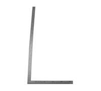 Regla de acero inoxidable en forma L, herramienta medición doble cara, metal, recta, ángulo 90 grados, for material escolar oficina(25x50cm)