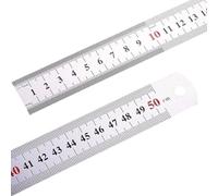 Regla de acero inoxidable Geometría Medición Matemáticas Redacción para estudiantes Profesores e ingenieros Dibujo Dibujo Centímetro Pulgadas Escala Metal