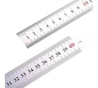 Regla de acero inoxidable Geometría Medición Matemáticas Redacción para estudiantes Profesores e ingenieros Dibujo Dibujo Centímetro Pulgadas Escala Metal