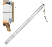Regla De Acero Inoxidable: Herramienta De Medición De 21,6 Pulgadas, Escala De Dibujo De Borde Recto De Precisión, Guía De Metal Larga Para Marcado Grabado, Accesorio De Medición Profesional | Ingenie