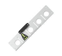 Regla de acero inoxidable, ranura de posicionamiento de línea de pintura, localizador de dibujo de enchufe de electricista con escala transparente y accesorio de renovación del hogar de burbujas