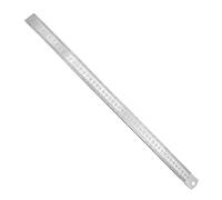 Regla de acero inoxidable - Reglas de borde biselado transparente, escala de centrado cero, acabado laminado, 12 pulgadas, herramienta de medición para escuela, oficina, dibujo, costura, ingeniería