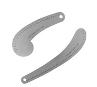 Regla De Acero Regla curva de costura de metal for diseño de moda, confección de patrones y sistema métrico (32 cm, 48 cm y 60 cm)(32cm and 48cm)