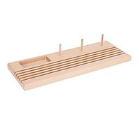 Regla de acolchado de madera, con soporte para carrete y espacio para almacenar alfileres, tachuelas, bobinas, herramienta de costura