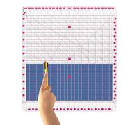 Regla de acolchado de tamaño grande de 12 x 12 pulgadas, reglas ranuradas para acolchar y coser, reglas de tira de edredón para cortar y coser