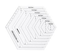 Regla de acolchado hexagonal, plantilla de de retales, herramientas de costura, plantilla de medida útil para dibujo y confección