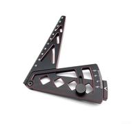 Regla de alineación de inclinación ajustable de metal para coches RC a escala 1/10 y 1/8, herramienta de afinación de 15 grados, acabado negro-dorado o negro-rojo (negro y rojo)