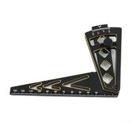 Regla de alineación de inclinación ajustable de metal para coches RC a escala 1/10 y 1/8, herramienta de afinación de 15 grados, acabado negro-dorado o negro-rojo (oro negro)
