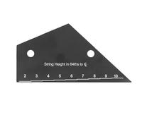 Regla de Altura de Cuerdas de Guitarra Guía de Nivelación de Balancín de Traste de Acero Inoxidable Medidor de Acción de Cuerdas de Guitarra Negra para Principiantes de bajo