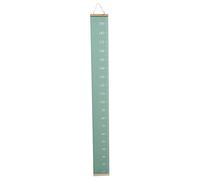 Regla de Altura Infantil Colgante 1, Lienzo Madera Verde | Decoración Nórdica Breve para Cuarto, Diseño Mural Cuerda, Superficie Escribible y Recuerdo