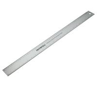Regla de Aluminio Faithfull de 600 mm (24 pulgadas) - Regla de Aluminio para Marcar y Medir con Graduaciones Métricas e Imperiales, Tabla de Conversión y Orificio para Colgar