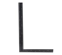 Regla de aluminio Herramienta de carpintería cuadrada de precisión multifuncional para medición de inspección Negro Amarillo 0 400 mm 0 600 mm (Negra)