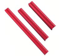 Regla de aluminio para carpintería con doble escala para medir y marcar, juego de 161 mm, 200 mm, 310 mm, compatible con la fabricación de muebles de bricolaje y para tareas de diseño de precisión