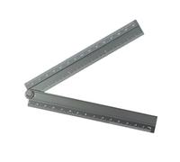 Regla de aluminio plegable de 30 cm, herramienta de ángulo multifuncional portátil con escala de alta visibilidad para arquitectos, ingenieros y artistas, dibujo de precisión, dibujo técnico y arte