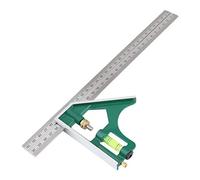 Regla de ángulo cuadrado combinado, buscador de ángulo de acero de 300 mm con nivel de burbuja, herramientas de medición multifuncionales, juego de cuadrado combinado