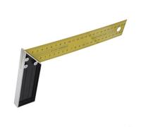 Regla de ángulo cuadrado en L de acero inoxidable para carpintería y dibujo donde la precisión de 90 grados es crítica (25 cm)
