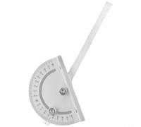 Regla de ángulo de calibre de inglete con ranura en T de metal para mini sierra de mesa y mesa de sierra circular, 180 mm x 90 mm, color plateado