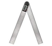 Regla de ángulo de pantalla digital, indicador de ángulo electrónico 2 en 1 con perilla de bloqueo Regla de carpintería 0-360 ° Medidor de transportador multifunción(300mm)