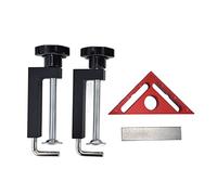 Regla de ángulo magnético de bloque de posicionamiento de 90 grados, cuadrado triangular para carpintería con abrazaderas para cerca, regla triangular de aleación de aluminio para