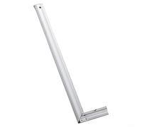 Regla de ángulo recto de acero inoxidable con doble métrica y para escalas imperiales para aplicaciones de nivelación y construcción de medición precisa (50 cm)