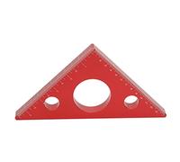 Regla de ángulo recto de aleación de aluminio, regla triangular para carpintería, medidor de medición de alta precisión con escala clara, herramienta de carpintería DIY para
