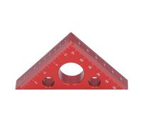 Regla de ángulo recto de aluminio grueso de 3 pulgadas, escuadra triangular de 45 grados, herramienta