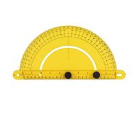 Regla de ángulo semicircular Carpintería Regla de ángulo de plástico multifuncional Lecturas claras y ligeras para ingeniería, construcción, carpintería, dibujo, medición